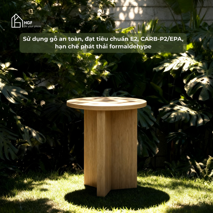 Bàn trà RORY HGF phong cách hiện đại, gỗ MDF, 45x45x50cm, BT003