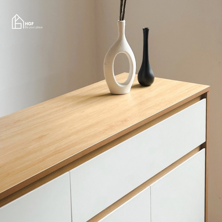 Tủ giày ZIKA HGF 3 cánh 1 hộc kéo, gỗ MDF, 100/120x40x100cm, TG003
