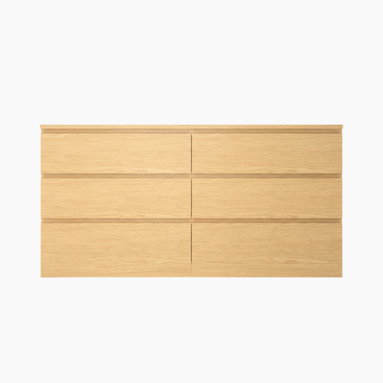 Tủ lưu trữ MAL HGF 6 hộc kéo, gỗ MDF, 120x40x80cm, TLT081