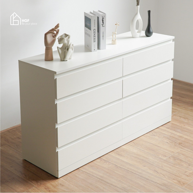 Tủ lưu trữ đa năng MAL HGF 8 hộc kéo, gỗ MDF, 120x40x90cm, TLT069
