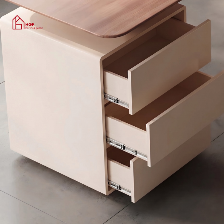 Bàn làm việc MYRNA HGF 3 hộc kéo, gỗ MDF phủ sơn 2K, 140x60x75cm, BLV014