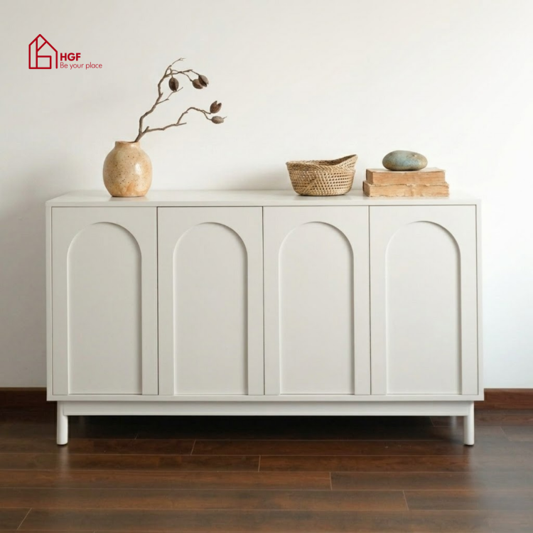 Tủ giày nhiều ngăn ABIGAL HGF 2 - 4 cánh, gỗ MDF, 80/100/120/140/160x35x80cm, TLT021