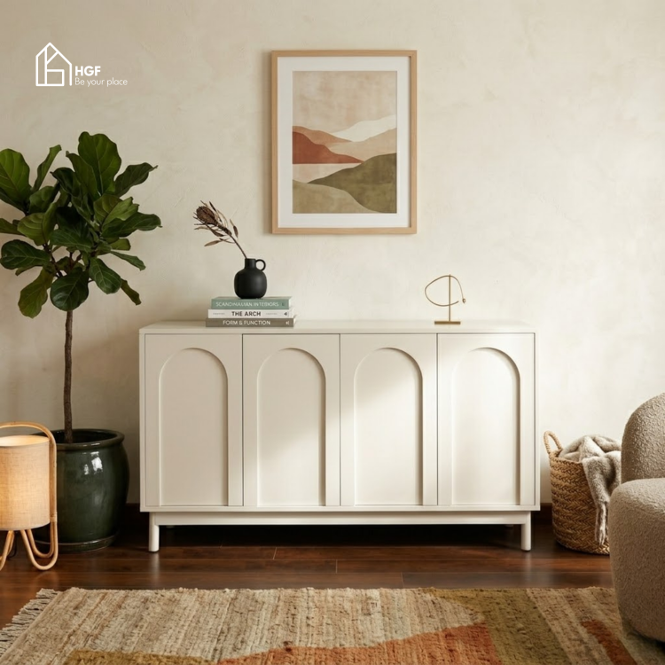 Tủ giày nhiều ngăn ABIGAL HGF 2 - 4 cánh, gỗ MDF, 80/100/120/140/160x35x80cm, TLT021