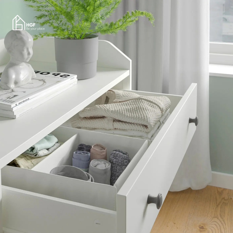 Tủ lưu trữ đa năng MEENA HGF 6 ngăn kéo, gỗ MDF, 120x40x80cm, TLT063