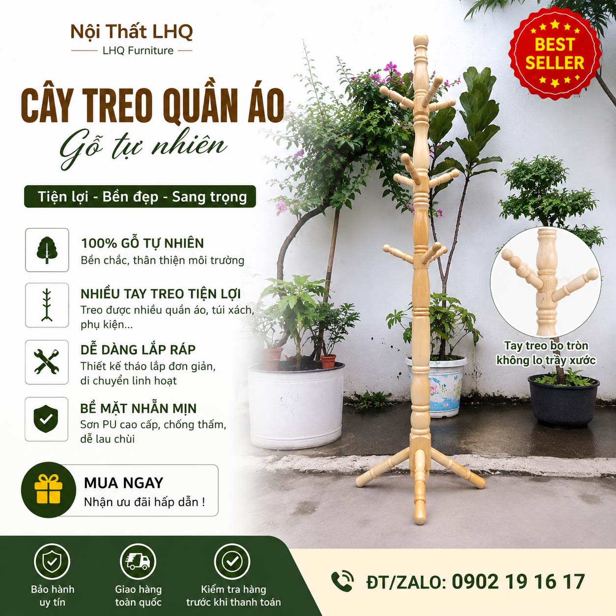 Các mẫu cây treo quần áo phổ biến và cách lựa chọn phù hợp