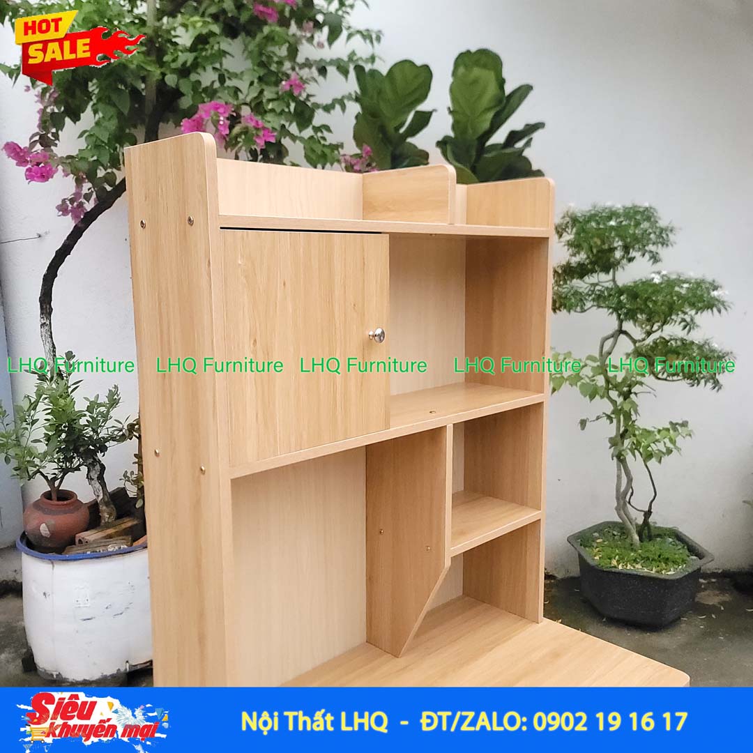 Bàn học sinh liền giá sách rộng 1m2 – Thiết kế tiện dụng cho bé