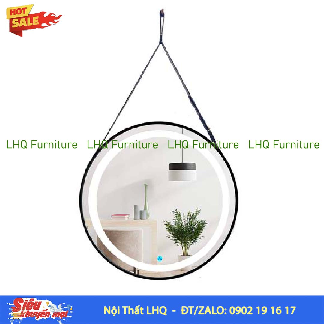 Gương Treo Đèn Cảm Ứng D60 cm, Lắp ráp đơn giản
