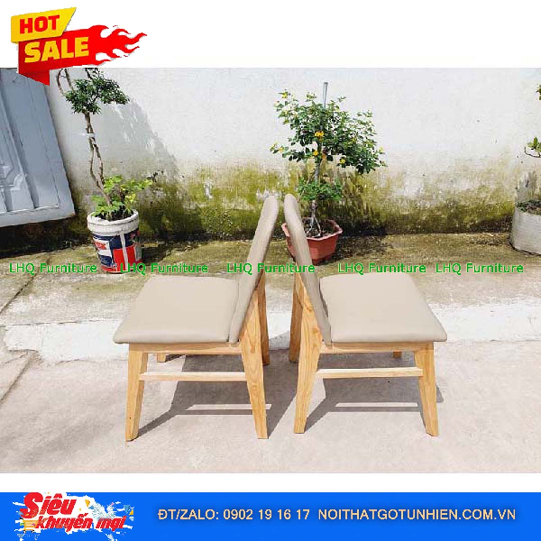 Ghế Cafe Obama Gỗ Cao Su – Tựa Lưng Êm Ái, Thiết Kế Hiện Đại