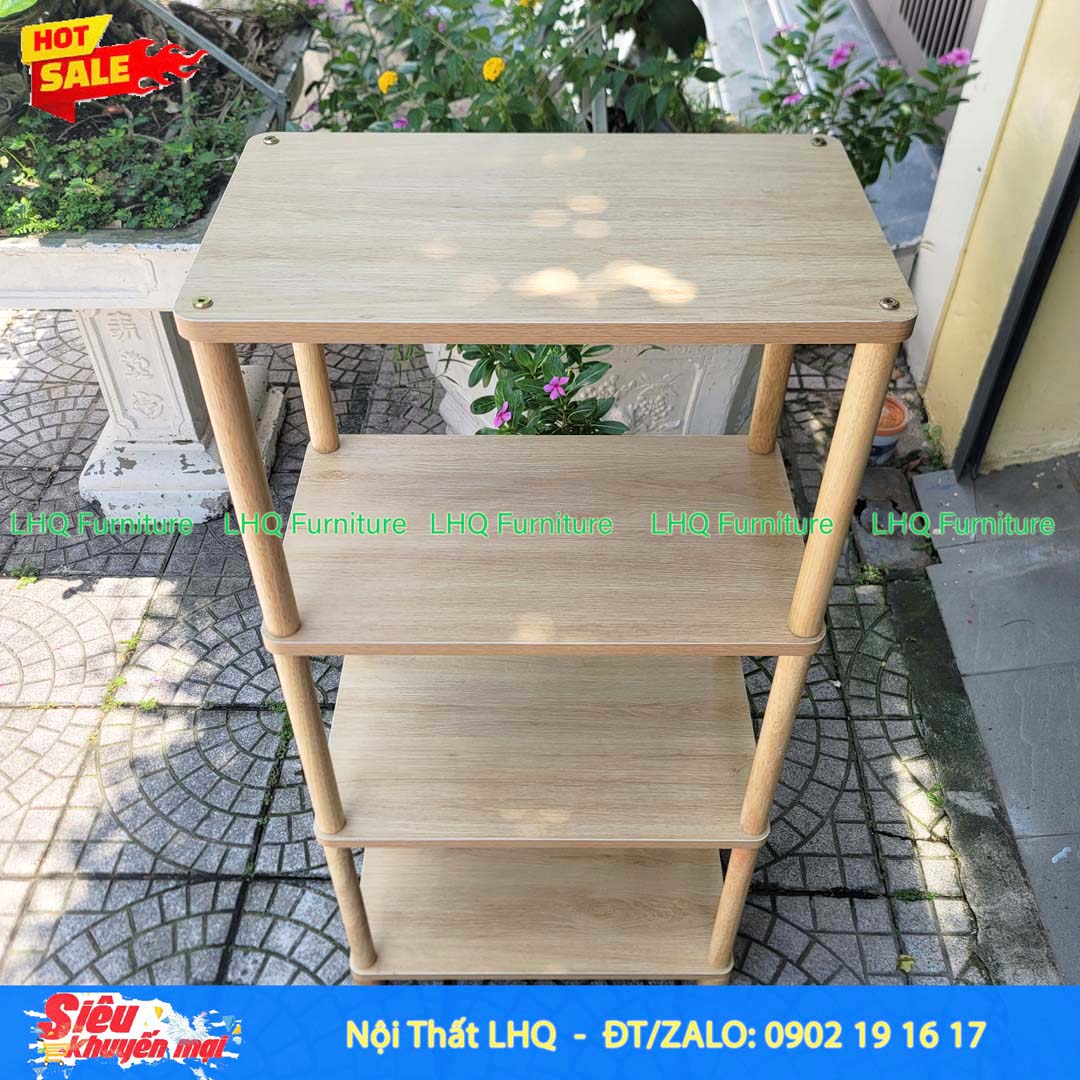 Kệ trang trí 4 tầng 50x30x101cm – Tăng không gian lưu trữ theo chiều cao