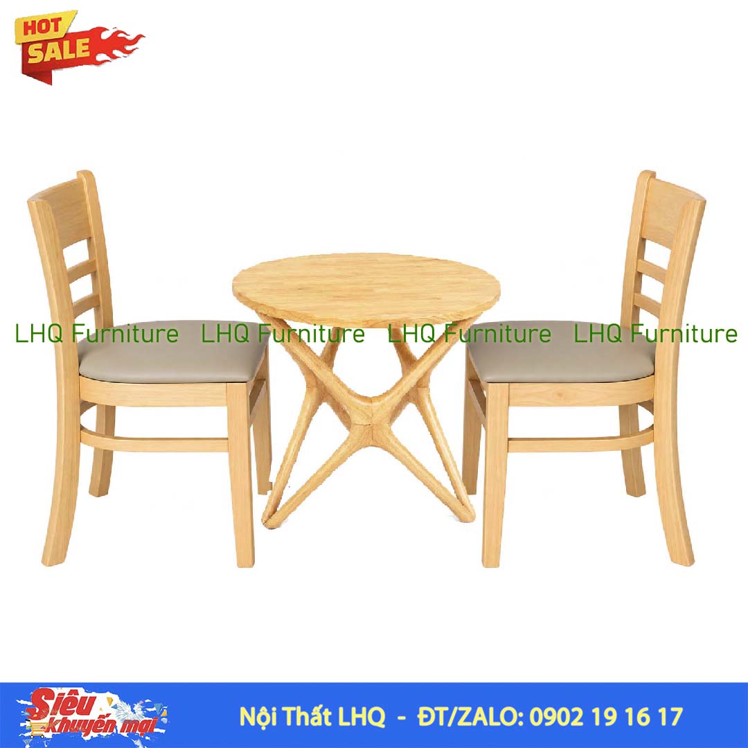 Bộ Bàn 2 Ghế Cabin – Bàn Chân Sao 60cm