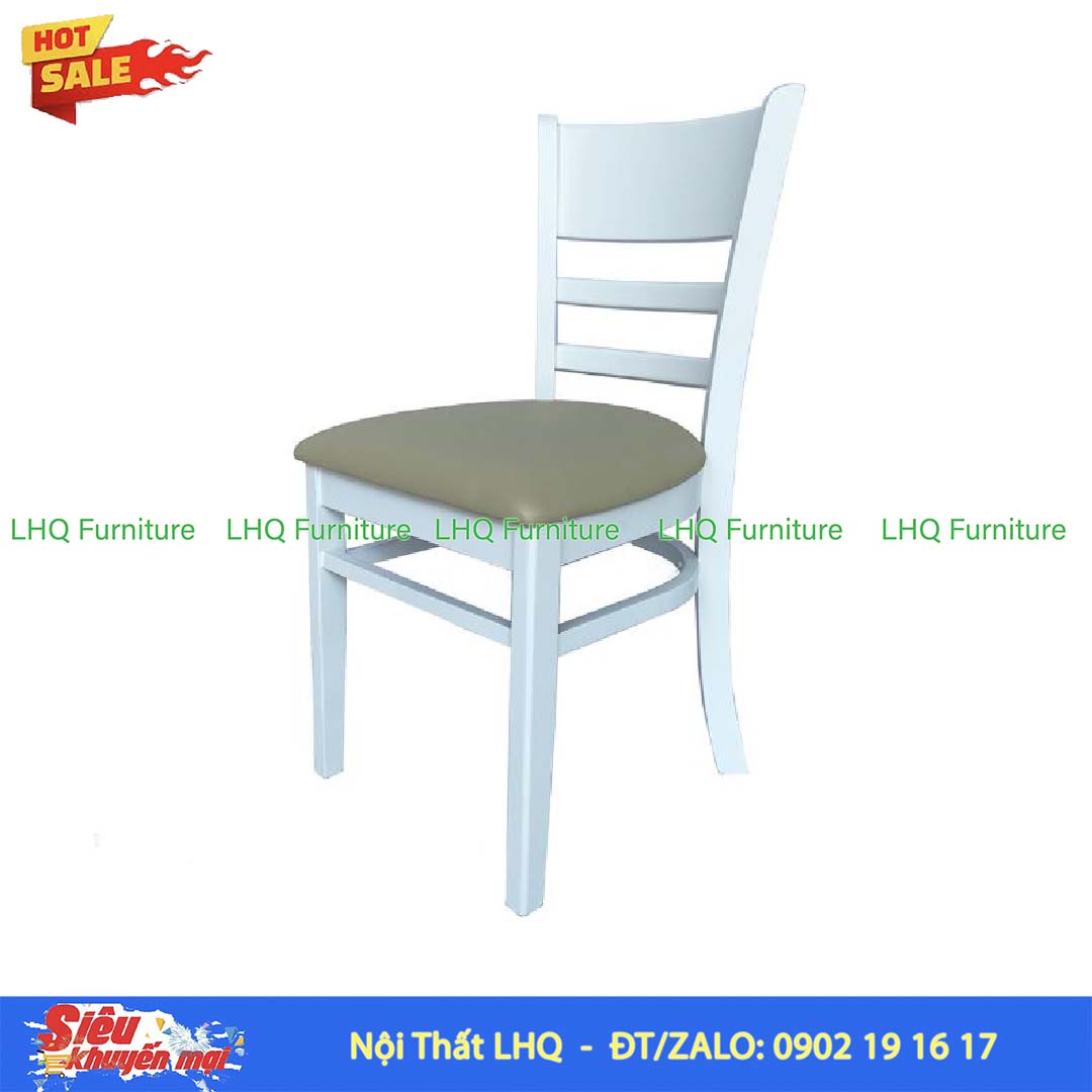 Ghế Cafe – Ghế Ăn Cabin Gỗ Cao Su Hiện Đại, Tựa Lưng Êm Ái