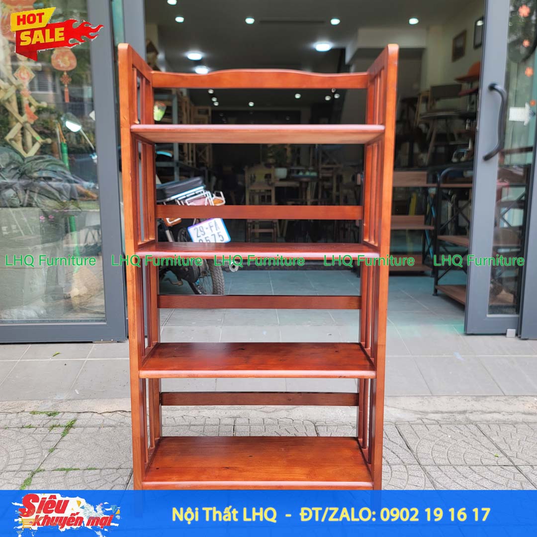 Kệ Sách Gỗ 4 Tầng Rộng 65cm – Giải Pháp Lưu Trữ Hiện Đại, Bền Đẹp Cho Gia Đình