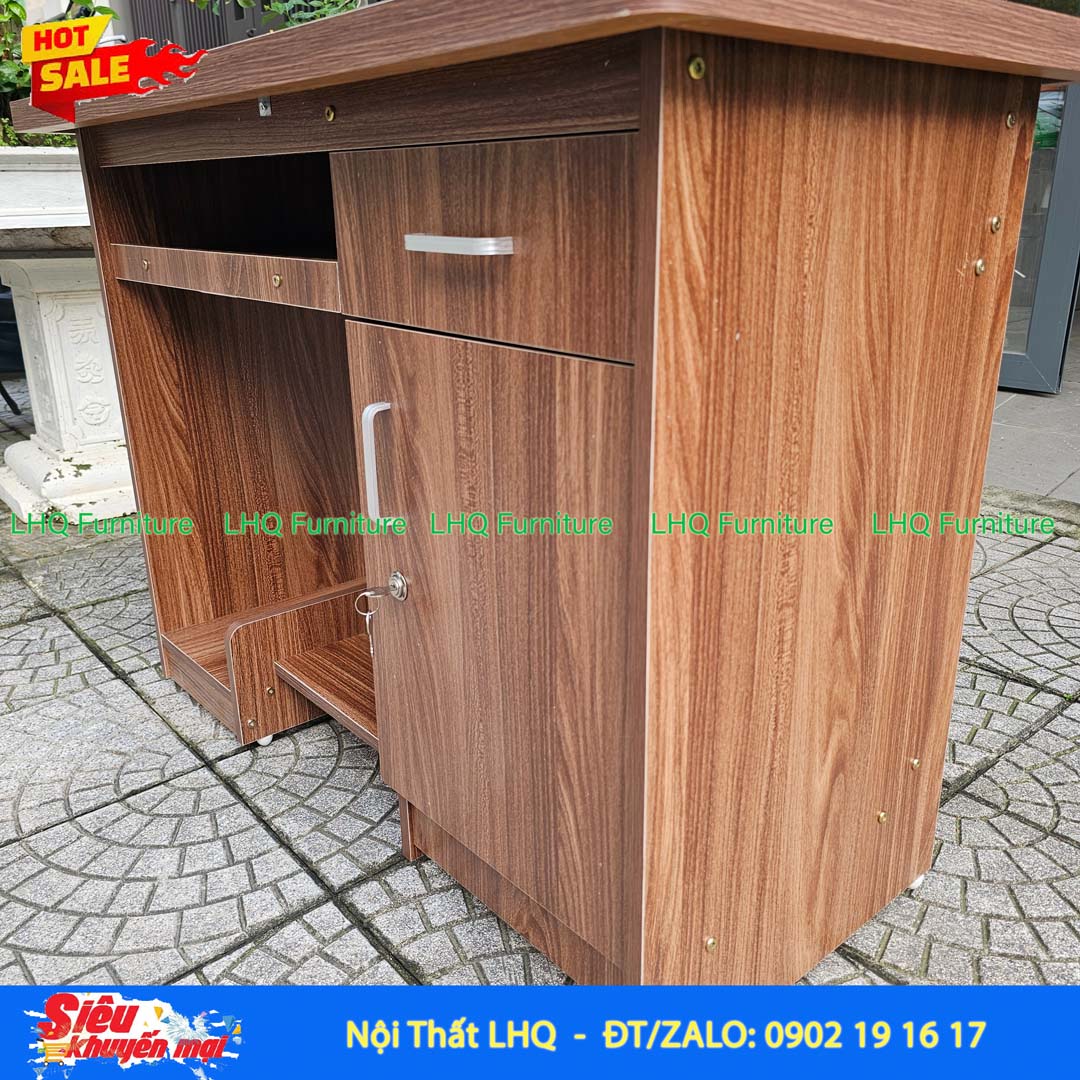 Bàn vi tính rộng 1m gỗ MDF – Thiết kế tháo ráp tiện lợi