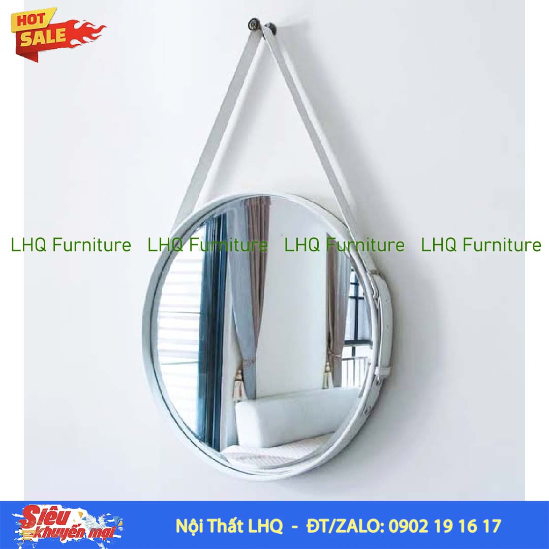 Gương Treo Dây Da D60 Không Đèn, Gương Việt Nhật