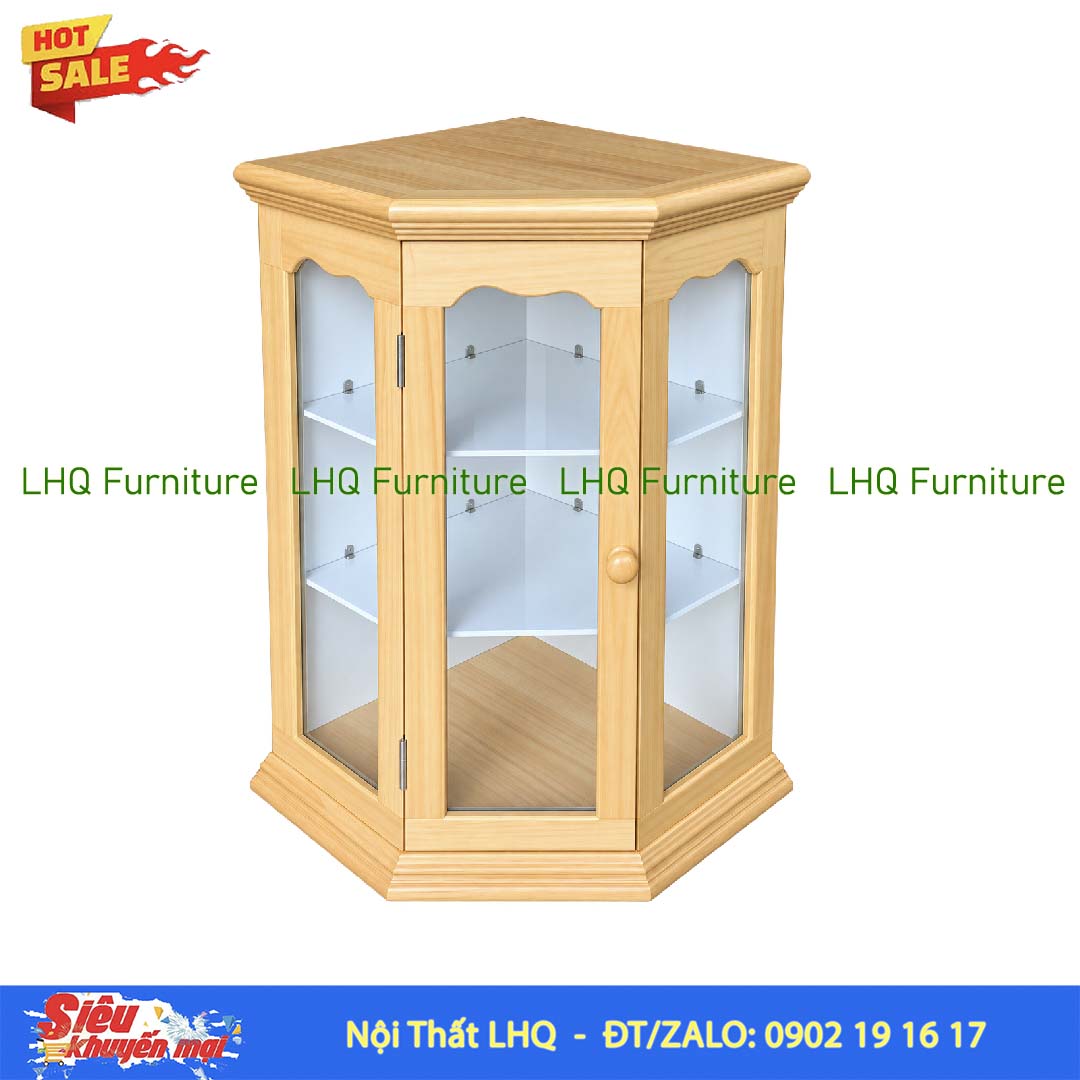 Tủ Thuốc Góc Gỗ Thông 3 Tầng Nhỏ Gọn | Nội Thất LHQ