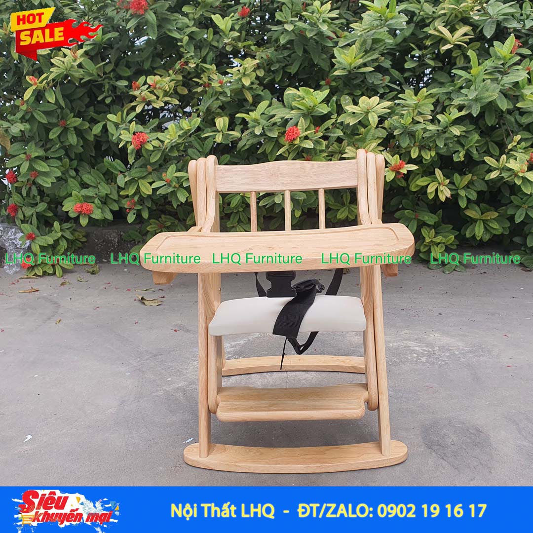 Ghế Ngồi Ăn Bột Gỗ Cao Su Xếp Gọn | Nội Thất LHQ