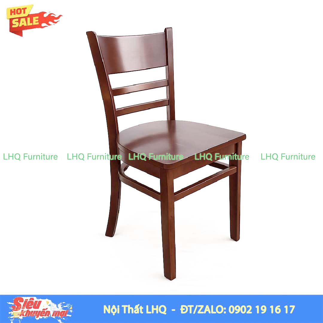 Ghế Cafe, Ghế Bàn Ăn Cabin Mặt Gỗ – Gỗ cao su tự nhiên