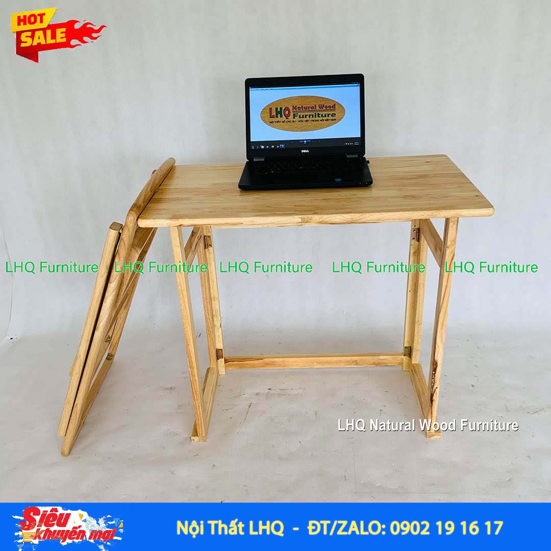 Bàn Học Sinh Gấp Gỗ Cao Su | Gấp Gọn Tiện Lợi, Bền Đẹp