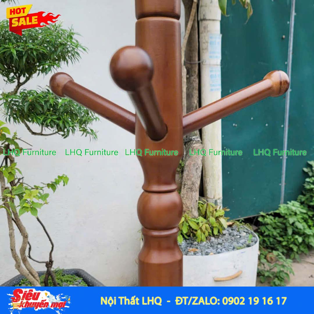 Cây Treo Quần Áo Số 3 Gỗ Cao Su | Nội Thất LHQ