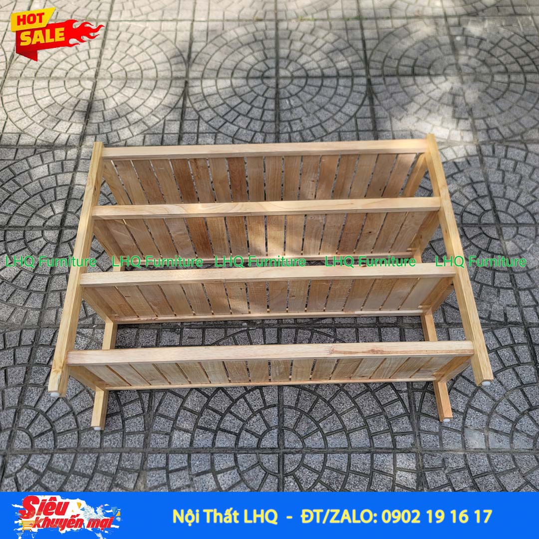 Kệ Để Giày Dép Gỗ 4 Tầng Rộng 80cm | Nội Thất LHQ