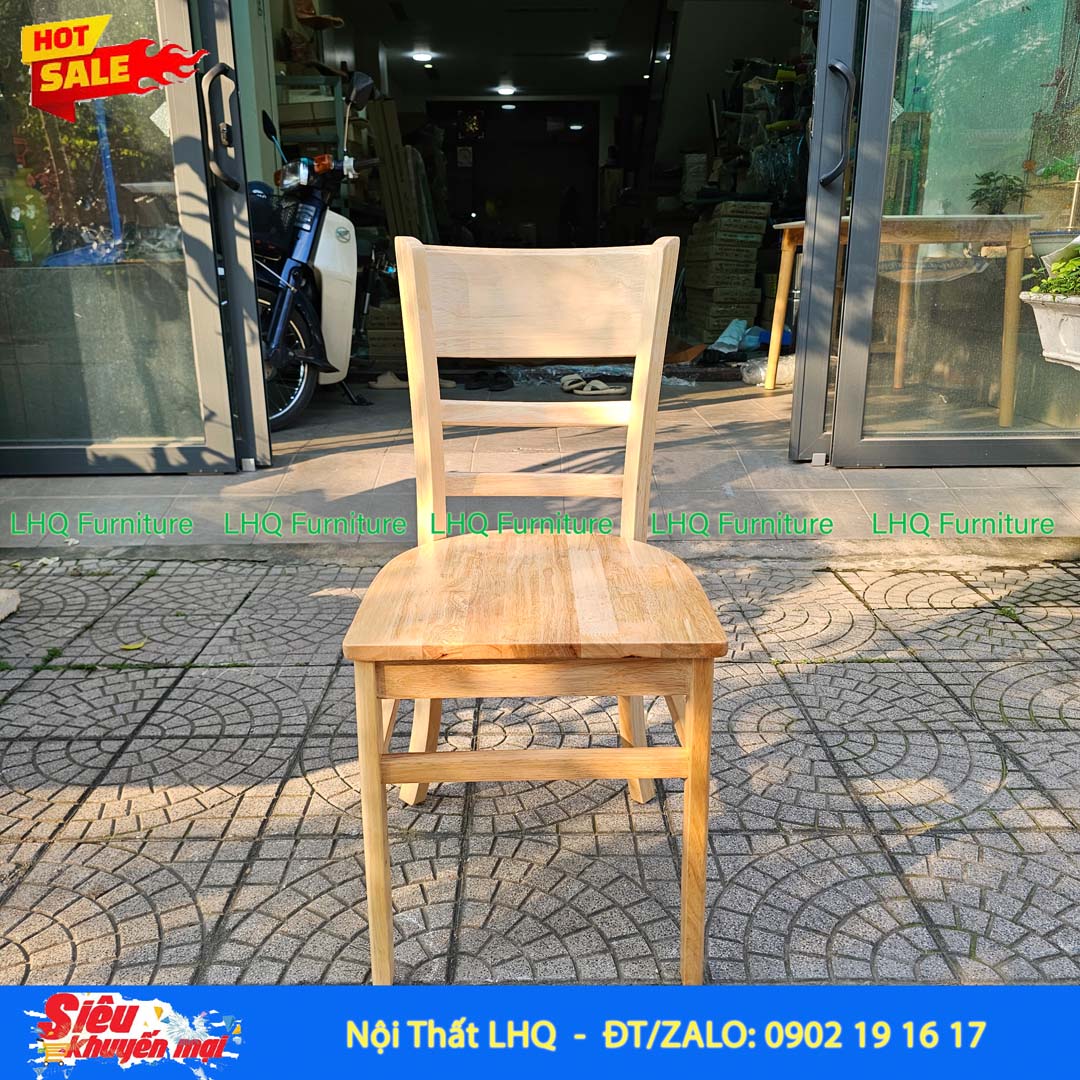 Ghế Cafe, Ghế Bàn Ăn Cabin Mặt Gỗ – Gỗ cao su tự nhiên