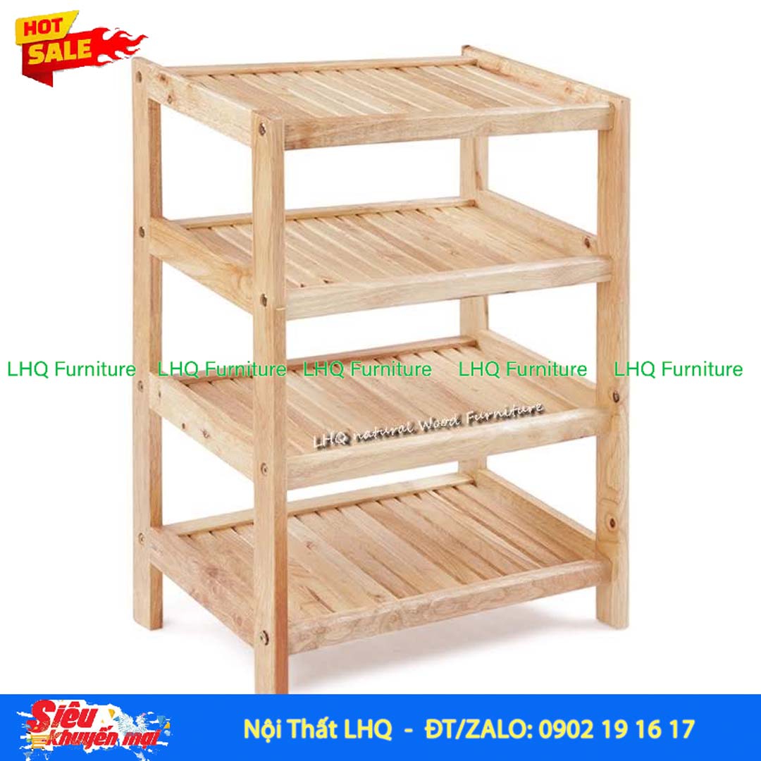 Kệ Để Giày Dép Gỗ 4 Tầng Rộng 45cm | Nội Thất LHQ