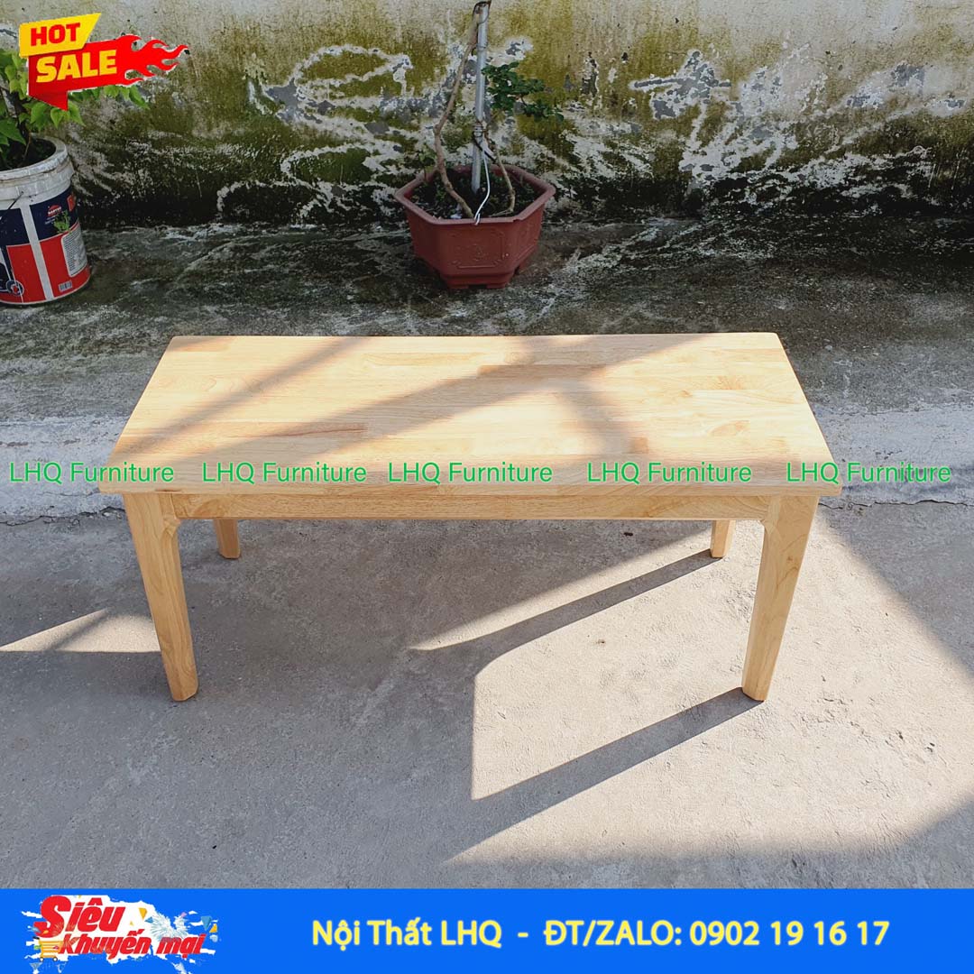Ghế Bench Mặt Gỗ Cao Su 100cm | LHQ Furniture