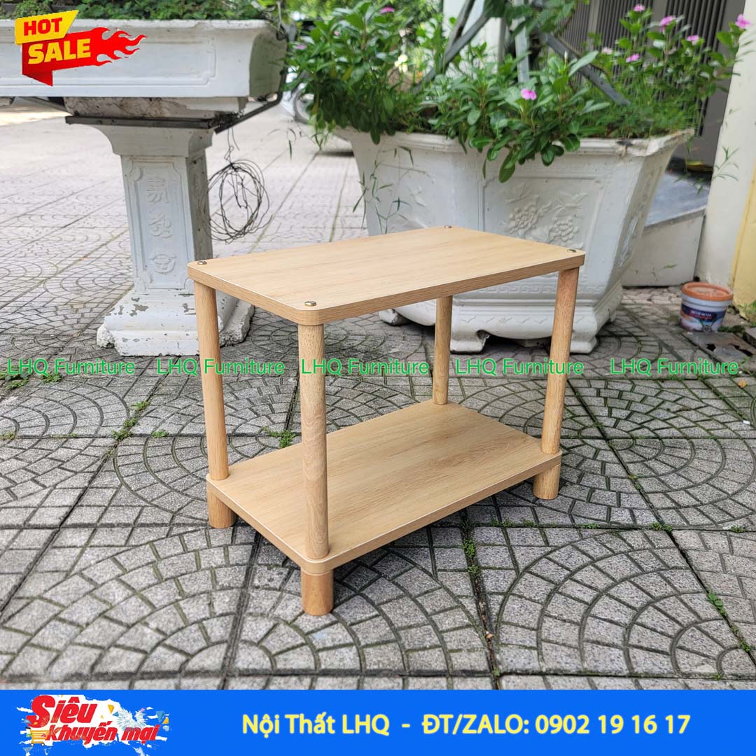 Kệ trang trí 2 tầng rộng 60cm – Mặt MDF Melamin