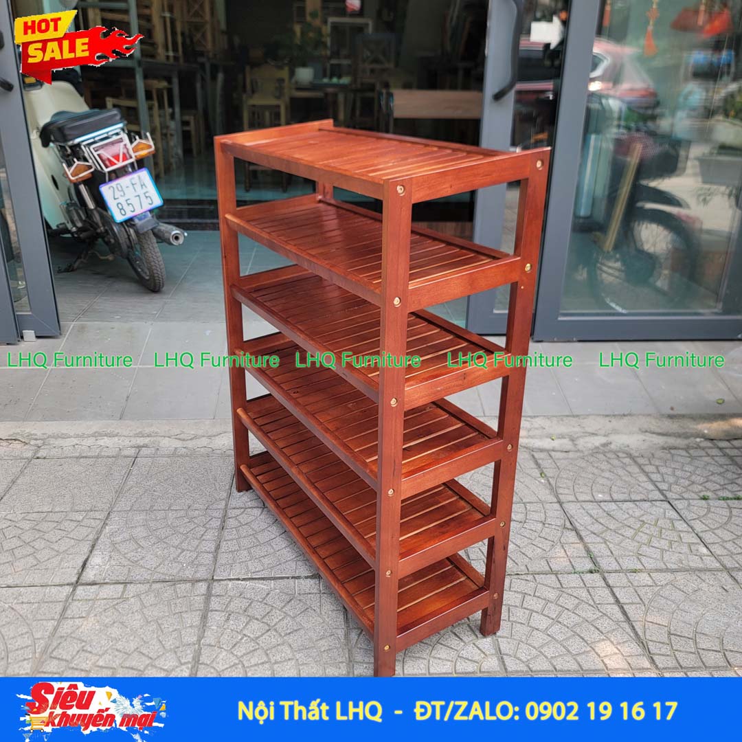 Kệ Để Giày Dép Gỗ 6 Tầng Rộng 62cm | Nội Thất LHQ