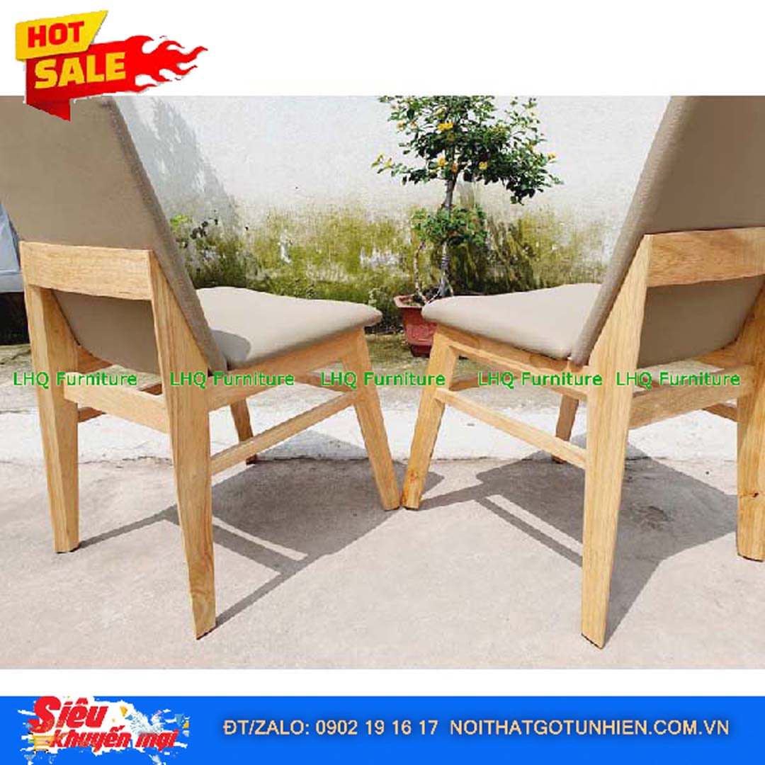 Ghế Cafe Obama Gỗ Cao Su – Tựa Lưng Êm Ái, Thiết Kế Hiện Đại