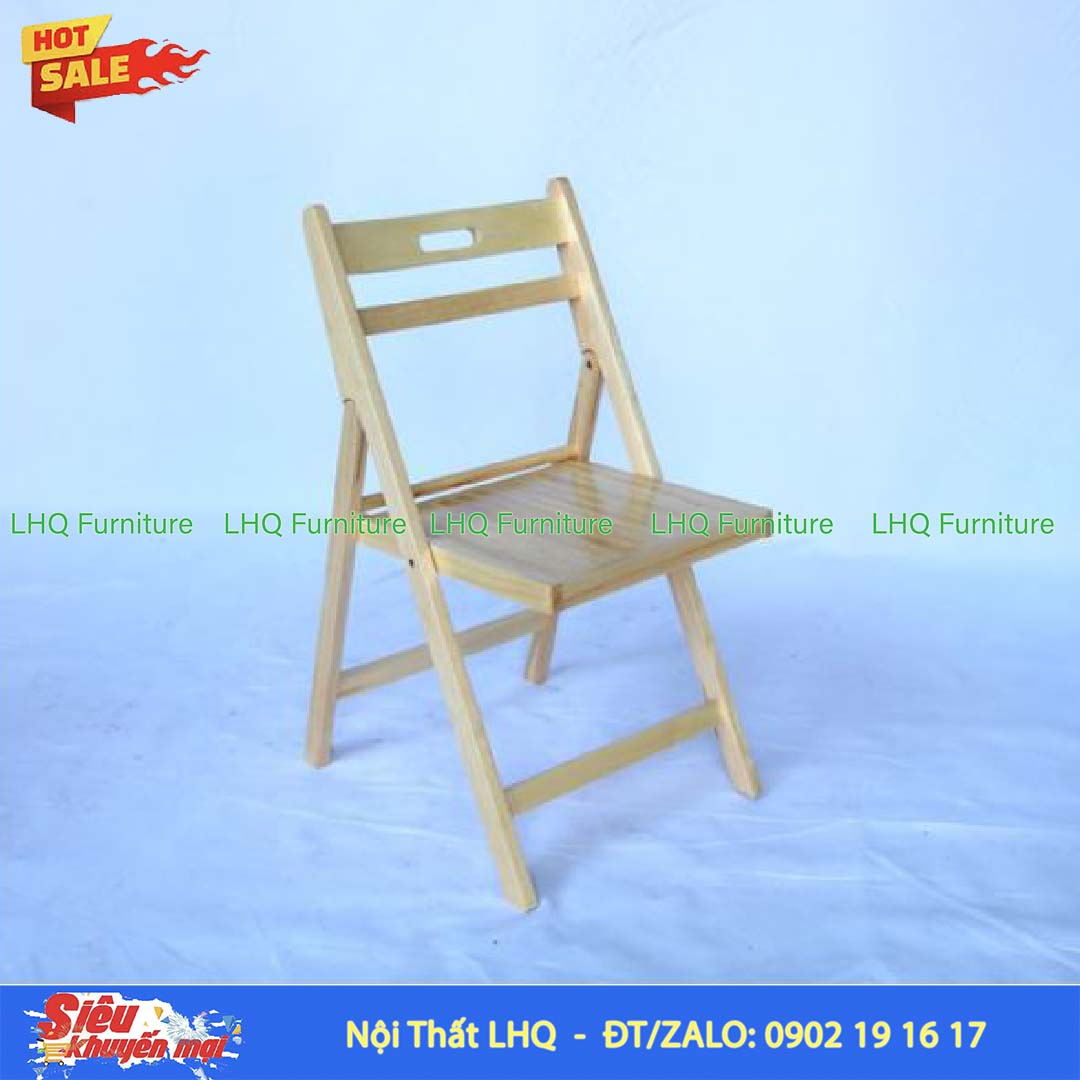 Ghế Gấp Hàn Quốc 2 Gỗ Cao Su | Nội Thất LHQ