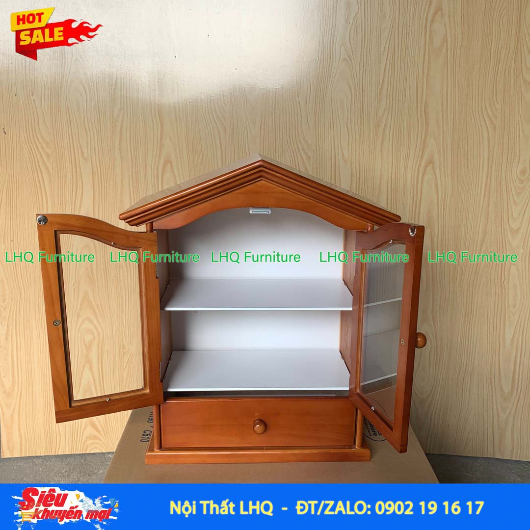 Tủ thuốc gia đình, Mái chéo có hộc, Hoàn thiện kỹ