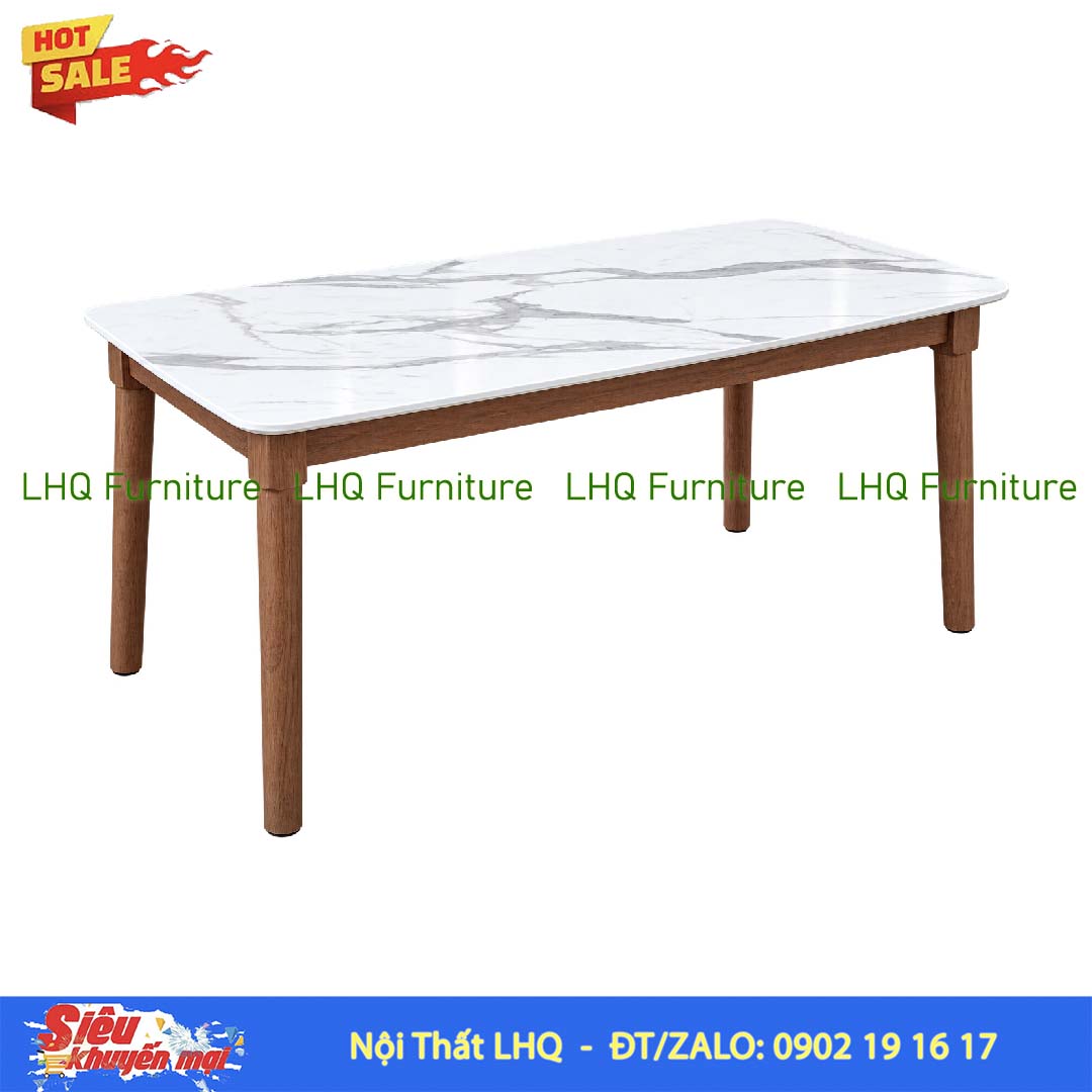 Bàn ăn chân tròn 1m6 giả đá gỗ cao su tự nhiên – Đẹp, rộng rãi
