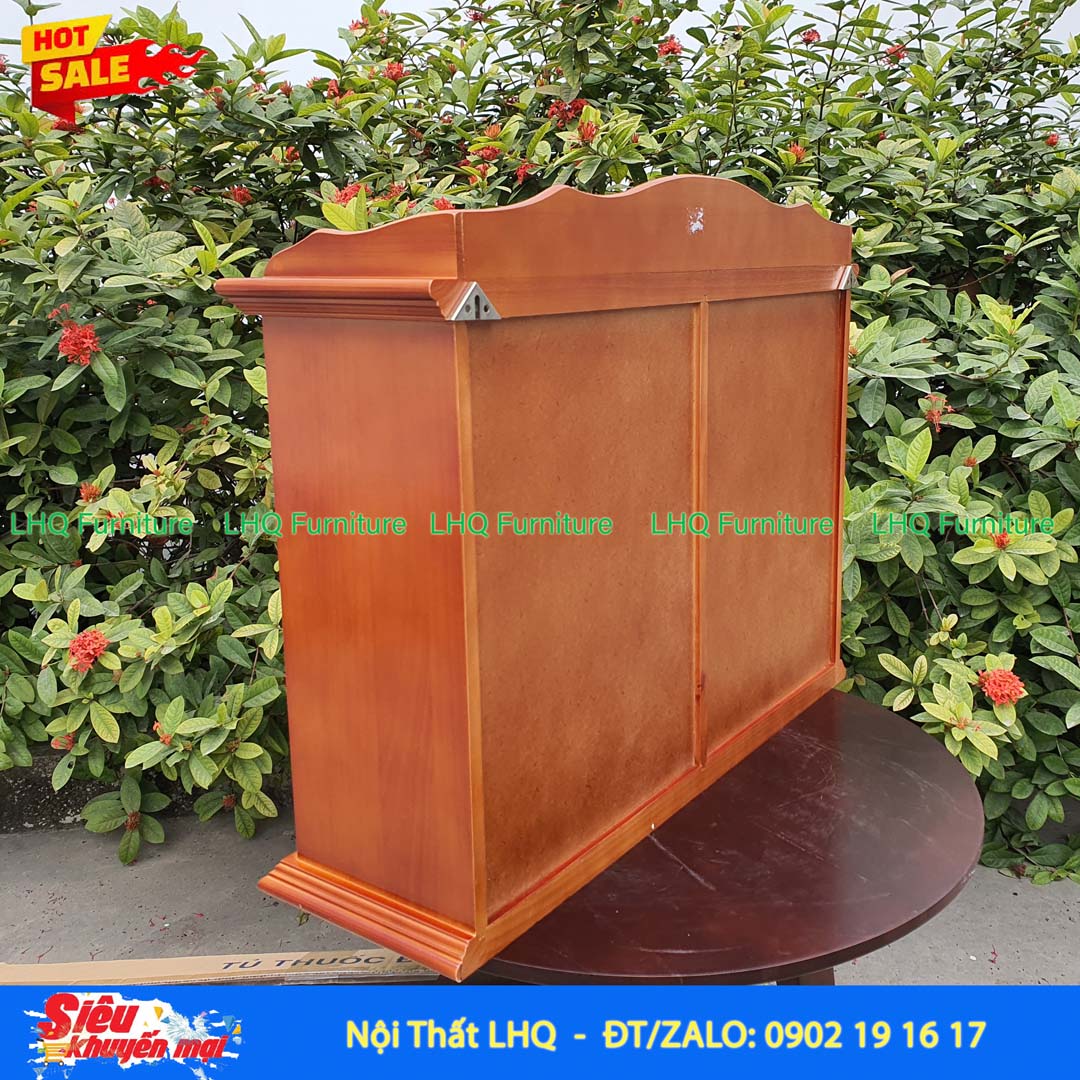 Tủ Thuốc Đôi Gỗ Thông 67x21x55cm | Nội Thất LHQ