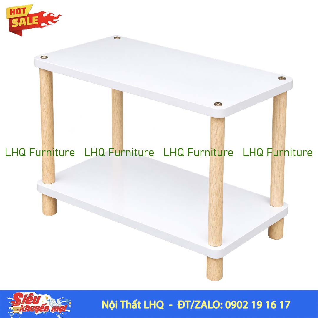 Kệ trang trí 2 tầng rộng 60cm – Mặt MDF Melamin