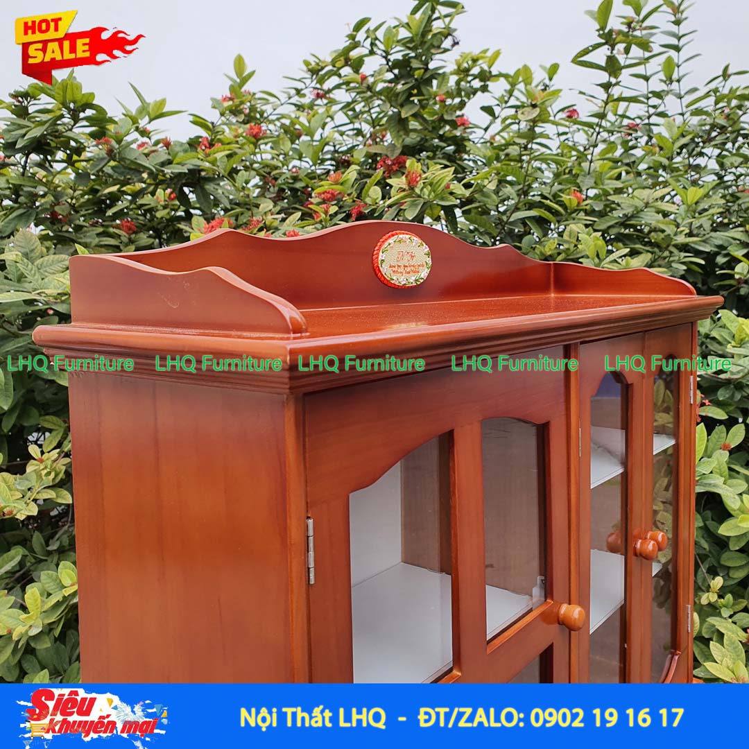 Tủ Thuốc Đôi Gỗ Thông 67x21x55cm | Nội Thất LHQ