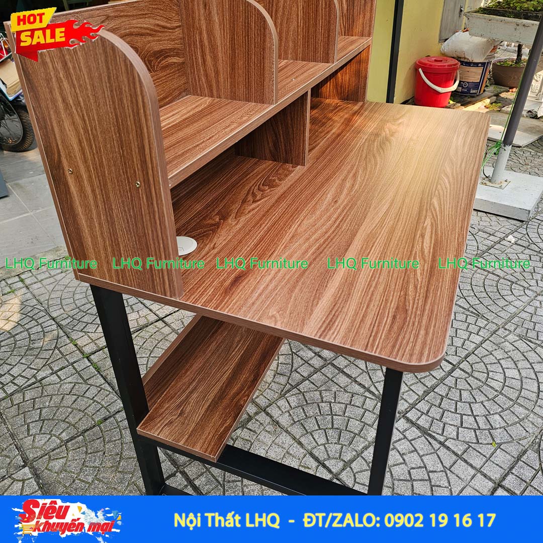 Bàn Giá Sách U Thấp 1m MDF Khung Sắt | Nội Thất LHQ