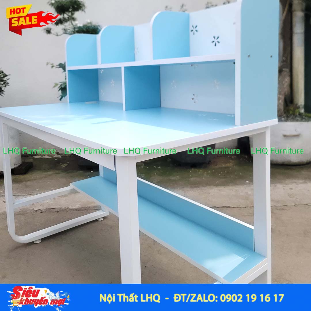 Bàn Giá Sách U Thấp 1m MDF Khung Sắt | Nội Thất LHQ