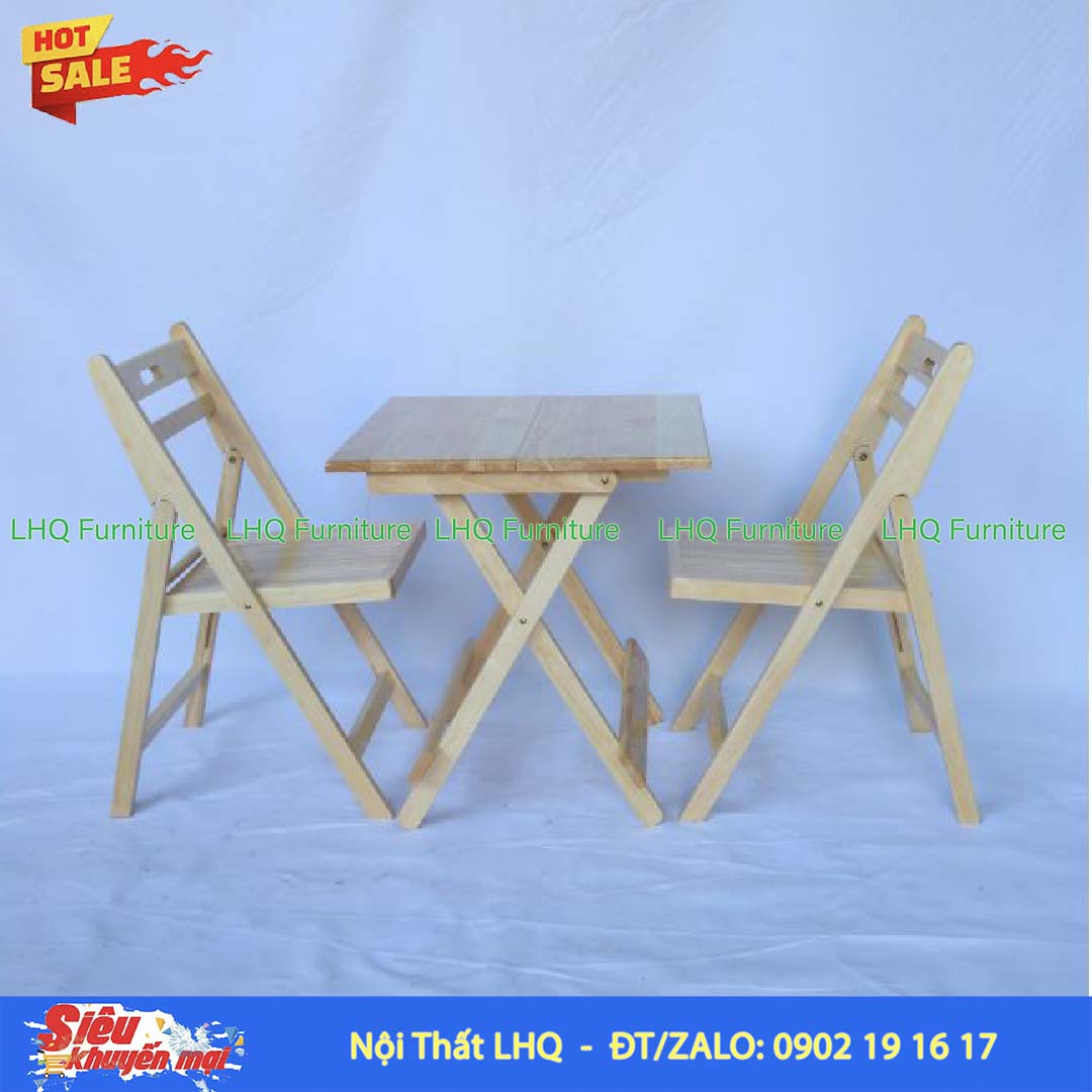 Ghế Gấp Hàn Quốc 2 Gỗ Cao Su | Nội Thất LHQ