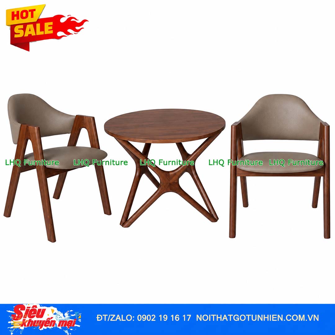 Bộ Bàn 2 Ghế Chữ A – Bàn Sao 60cm Cao 53cm