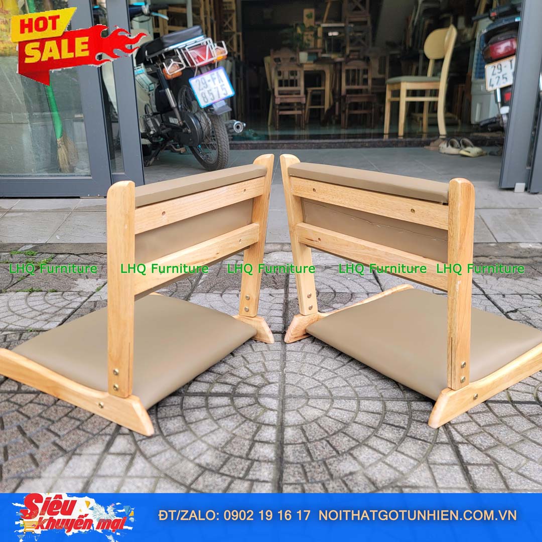 Ghế Ngồi Bệt Gỗ Cao Su Gấp Gọn Đẹp, Giá Tốt | Nội Thất LHQ