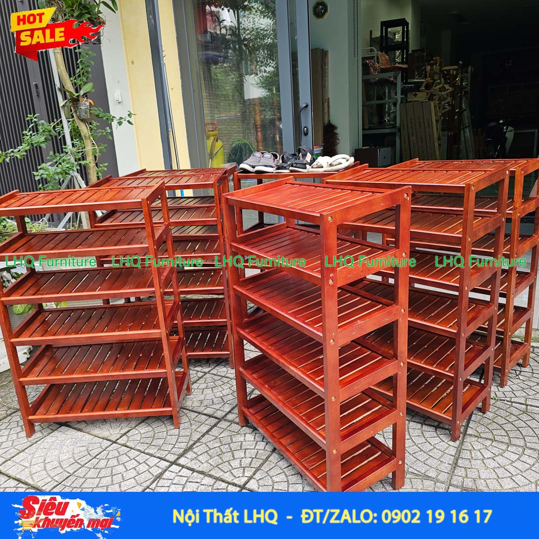Kệ Để Giày Dép Gỗ 6 Tầng Rộng 45cm | Nội Thất LHQ