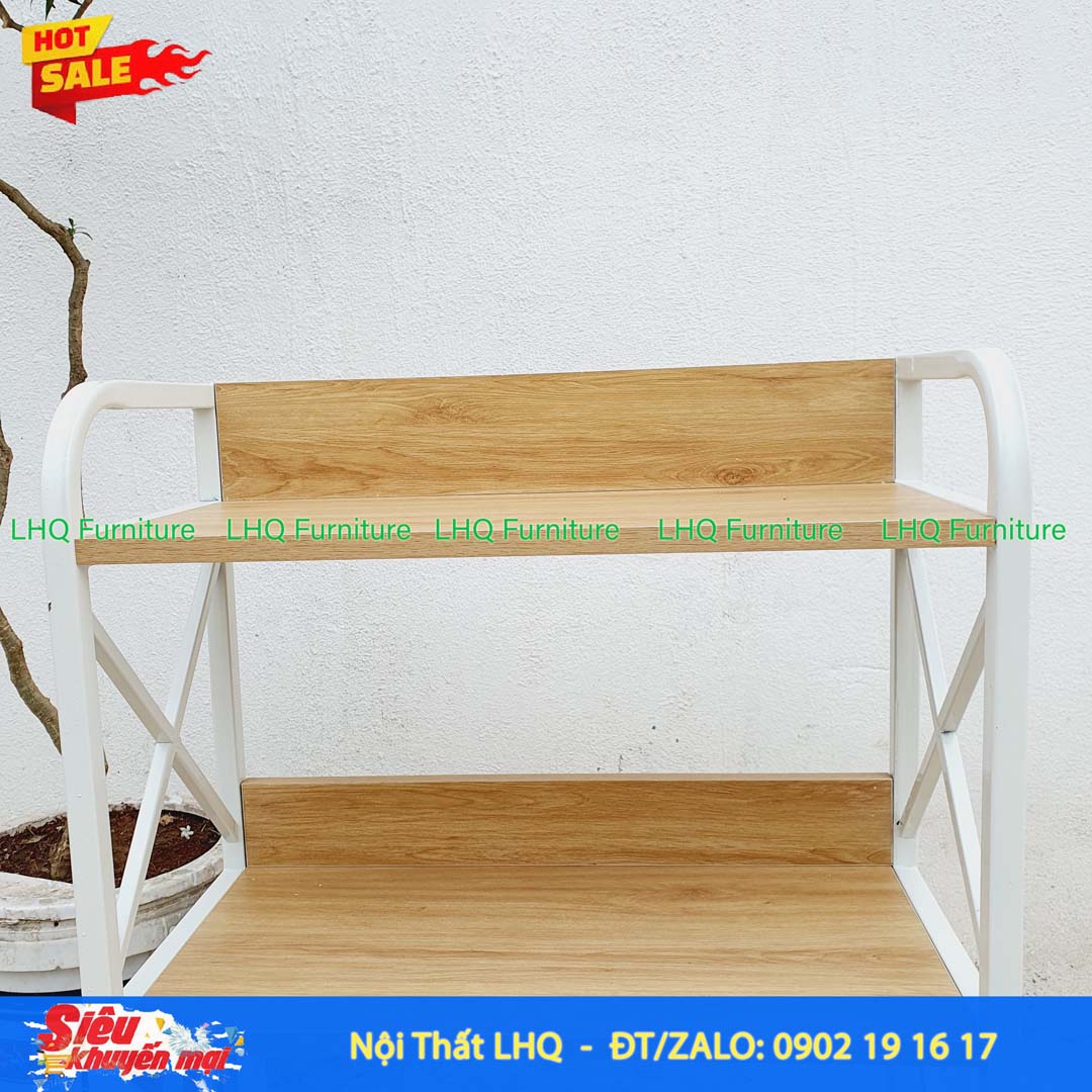 Kệ Sách Khung Sắt Gỗ Melamin 3T60 Rộng 60cm