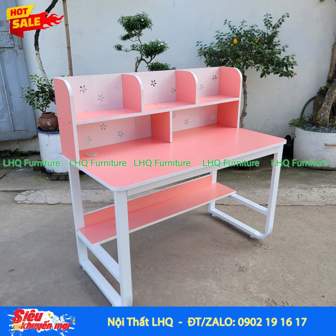 Bàn Giá Sách U Thấp 1m MDF Khung Sắt | Nội Thất LHQ