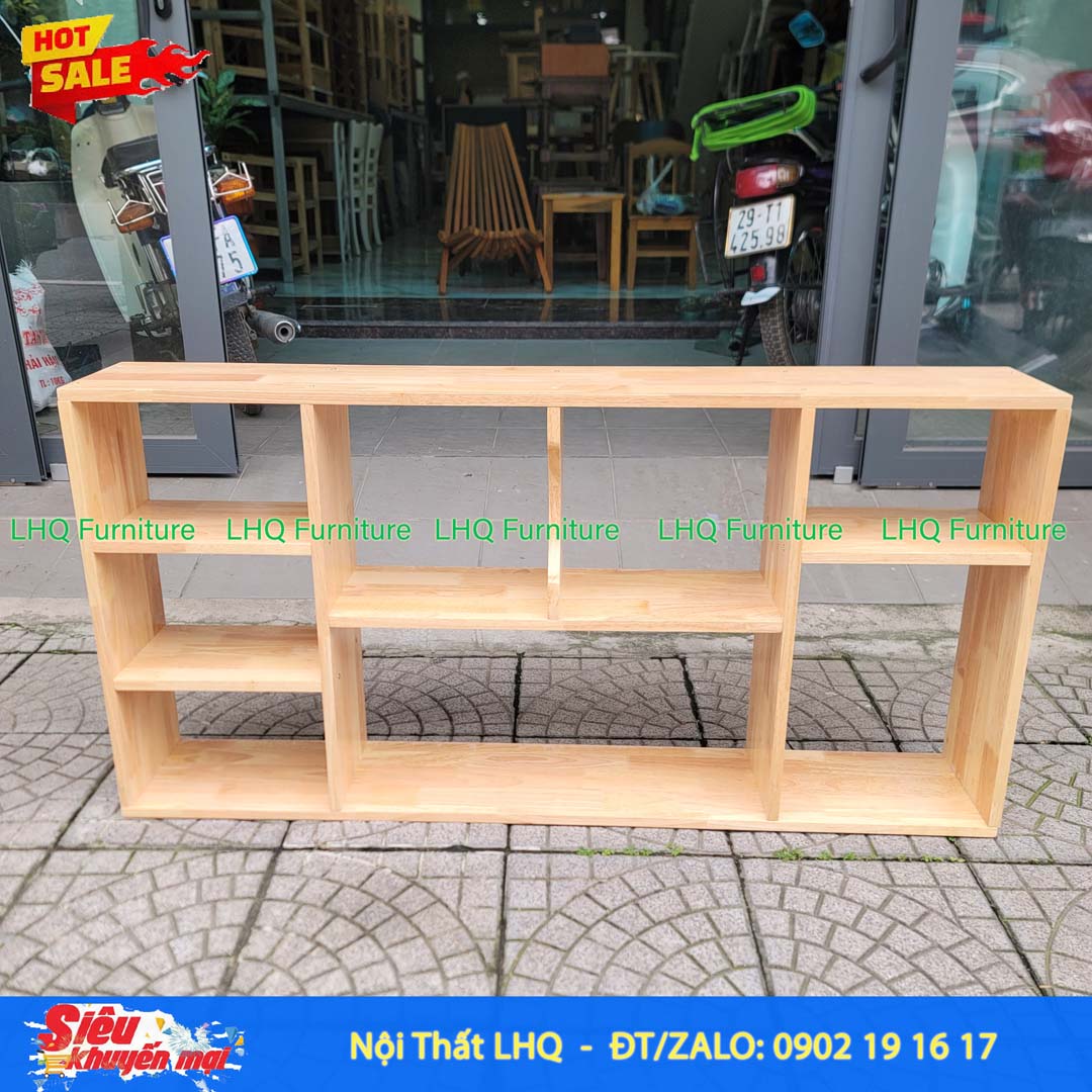 Kệ Treo Tường Rộng 1m2 Gỗ Cao Su – GST1m2