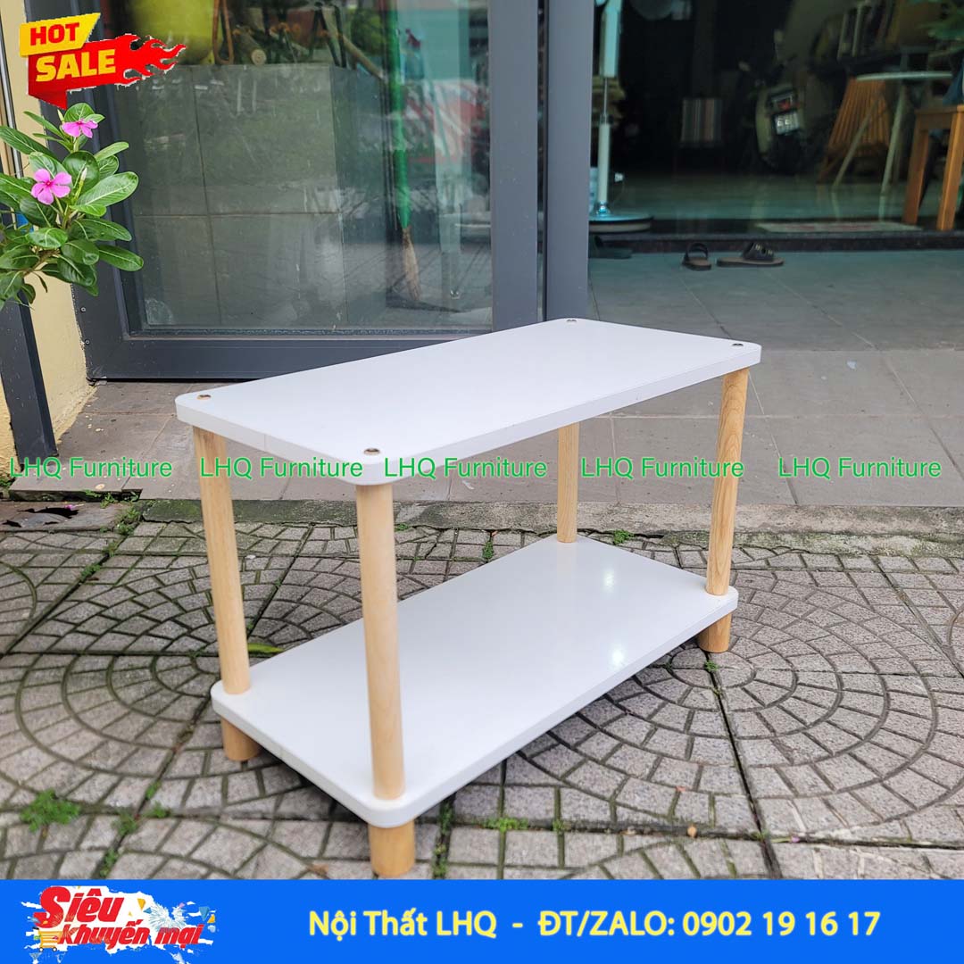 Kệ trang trí 2 tầng rộng 60cm – Mặt MDF Melamin