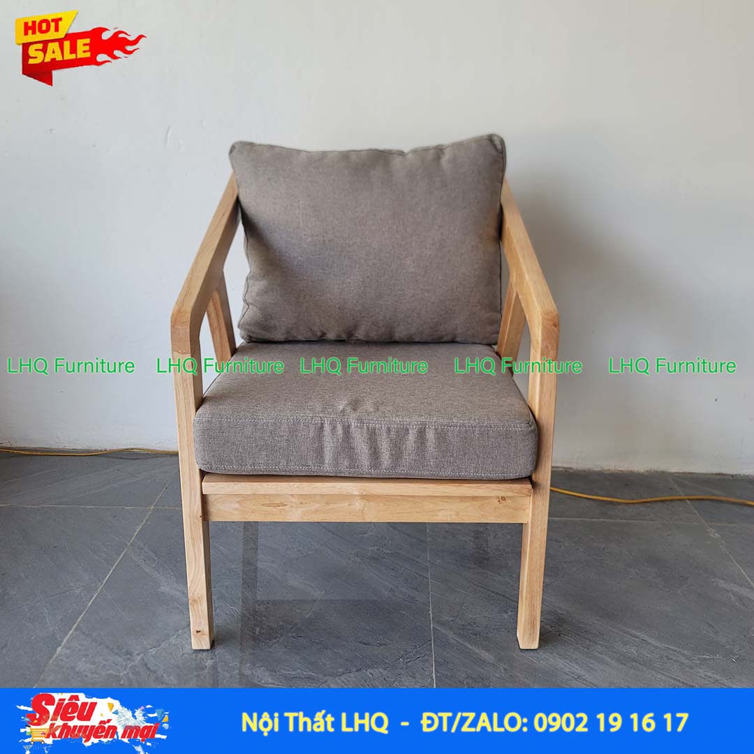 Ghế Sofa Đơn Nakata Gỗ Cao Su – Thiết Kế Hiện Đại, Tháo Ráp Tiện Lợi