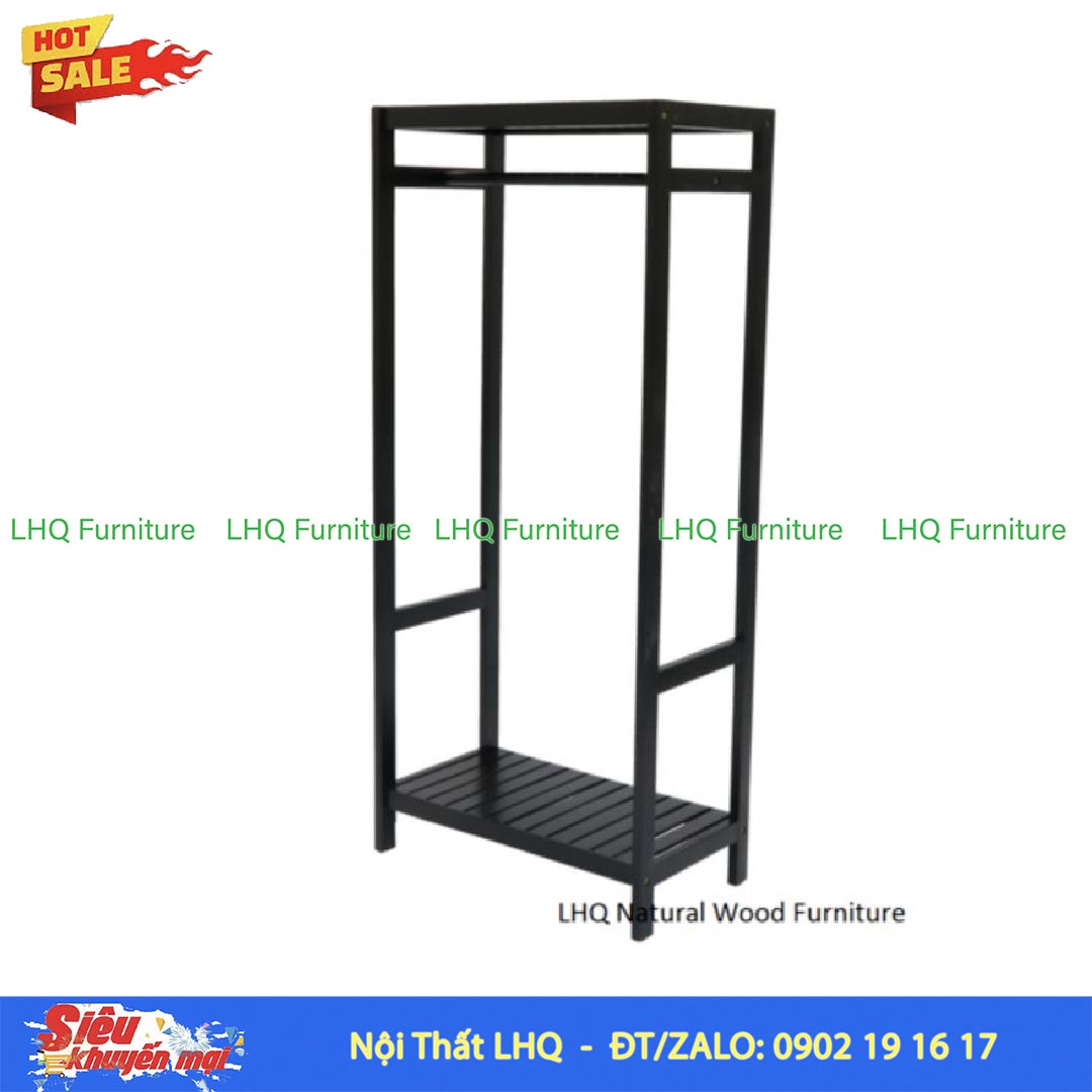 Kệ Treo Quần Áo 1 Buồng Gỗ Thông New Zealand | Nội Thất LHQ