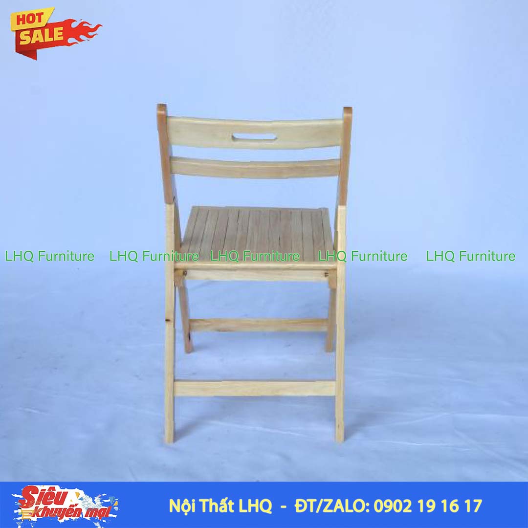 Ghế Gấp Hàn Quốc 2 Gỗ Cao Su | Nội Thất LHQ
