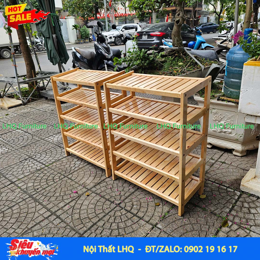 Kệ Để Giày Dép Gỗ 5 Tầng Rộng 80cm | Nội Thất LHQ
